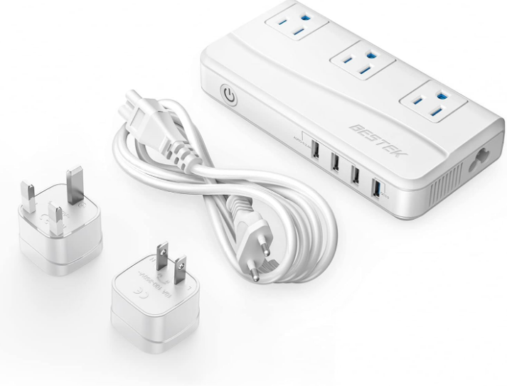 International Travel Adapter and Voltage Converter Strip